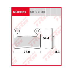 Bremsbelag vorne MCB 683SV TRW Lucas Aprilia