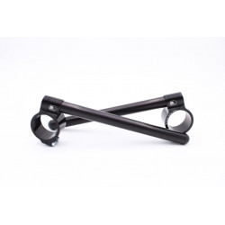 Ø 50.8 mm clip-on PPTuning black / silver Aprilia