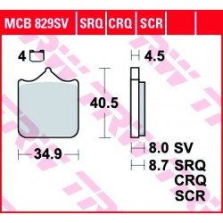 Bremsbelag vorne MCB 683SV TRW Lucas Aprilia