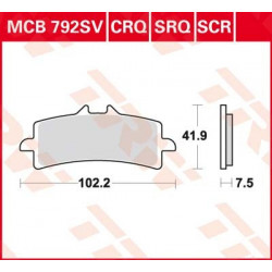 Bremsbelag vorne MCB 683SV TRW Lucas Aprilia