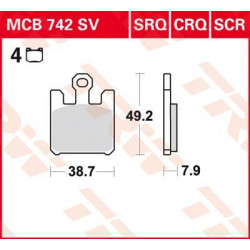 Bremsbelag vorne MCB 683SV TRW Lucas Aprilia