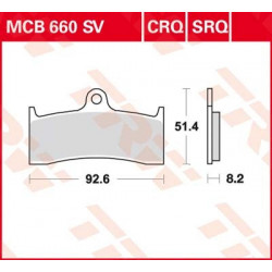 Bremsbelag vorne MCB 683SV TRW Lucas Aprilia